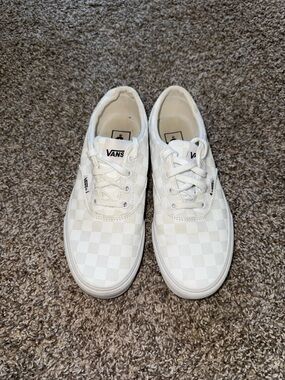 Vans Checkerboard Classic Low Top Sneakers - White